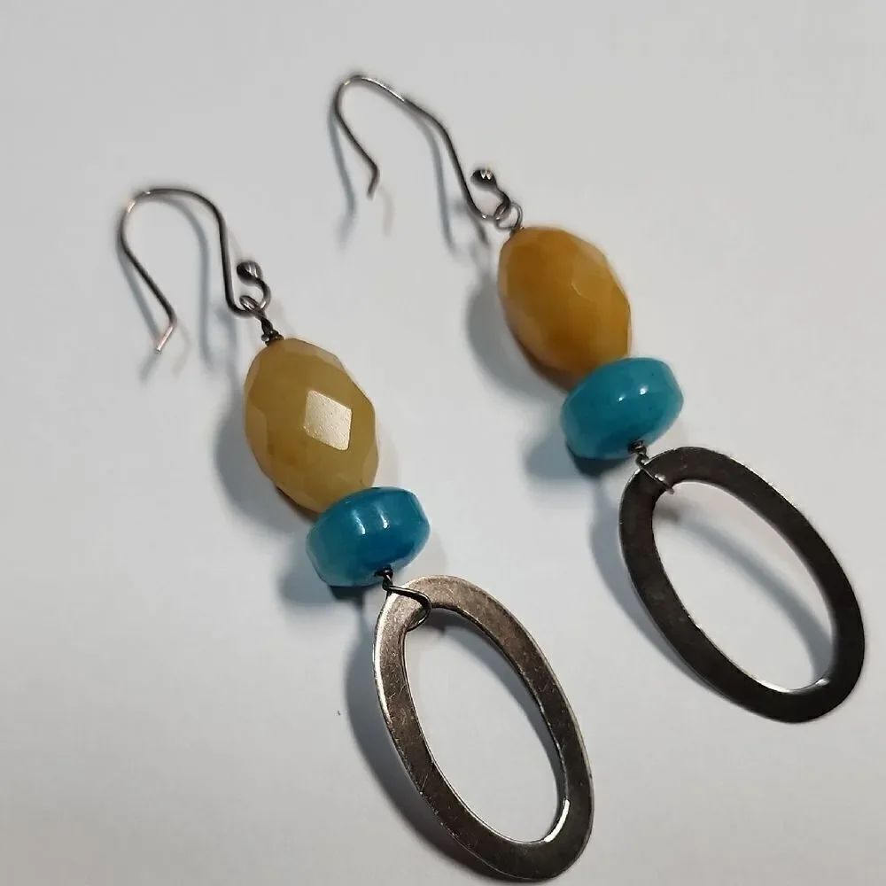 Elegant Stone Dangle Earrings